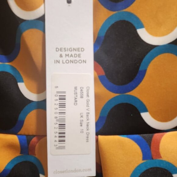 Closet Gold Mustard Dress NWT! - Picture 3 of 4